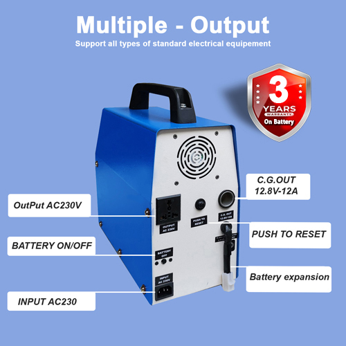 86Ah, 1 kva Portable Inverter for Home with Inbuilt Lithium Battery, PL-900W-XL