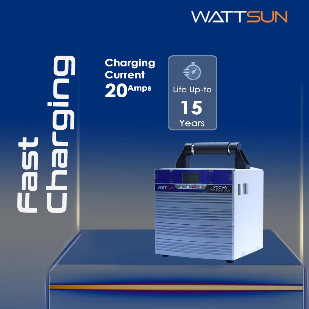   700W portable ups inverter with inbuilt 1024 Wh lithium battery, Ac output 700 VA UPS-700W