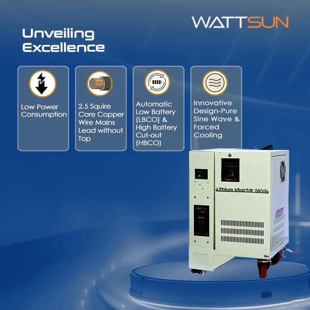     5KVA UPS Portable Lithium Inverter with Inbuilt 200Ah battery,  UPS-5000W