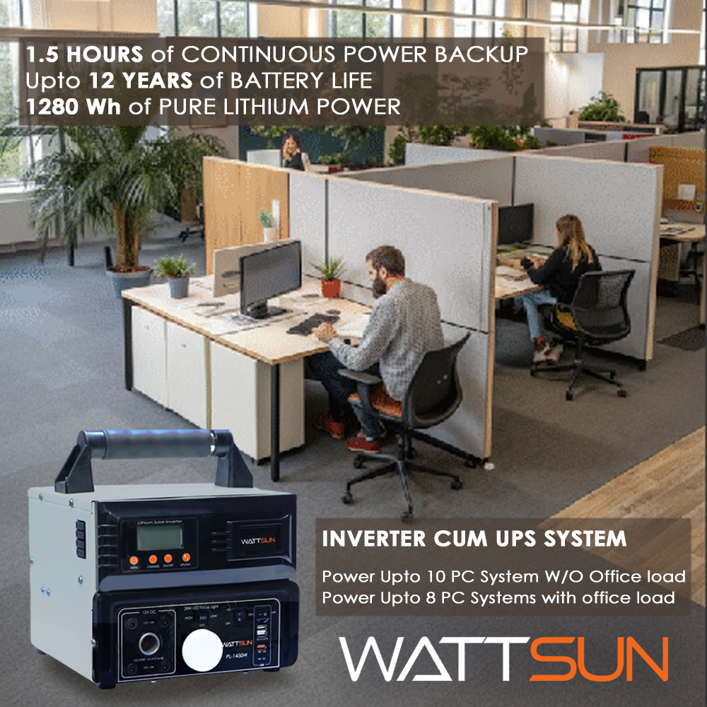 1450VA Inverter with In-Built Lithium Battery, PL-1450W