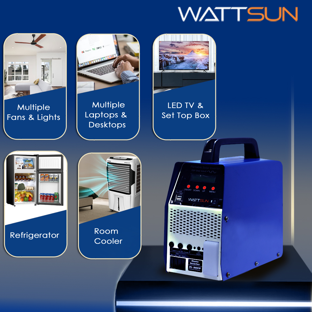 86Ah, 1 kva Portable Inverter for Home with Inbuilt Lithium Battery, PL-900W-XL