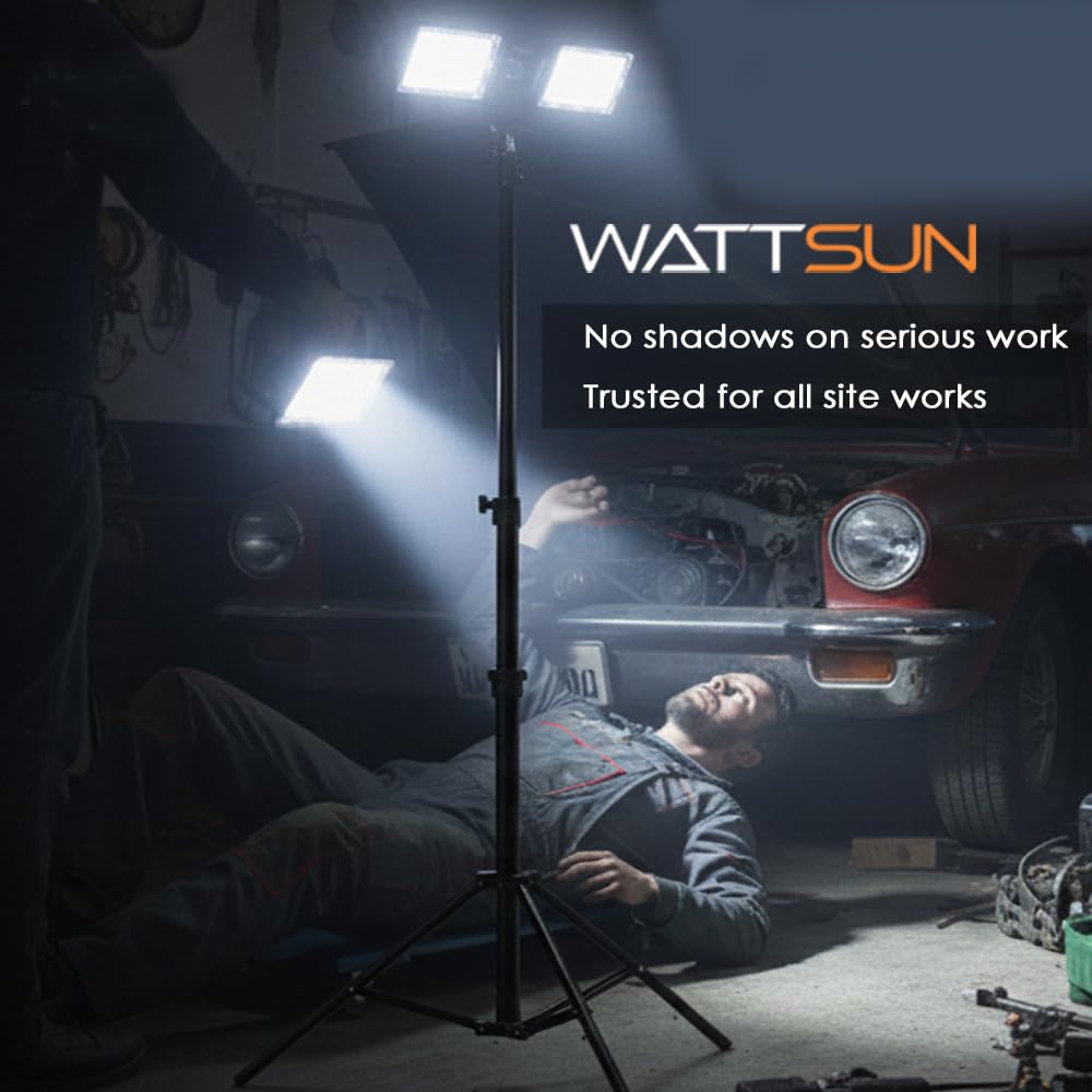 70 Watt Rechargeable Solar LED Flood Light with 5000 mah Battery - Lithium, HP-F70Li Plus 1 Pcs Charger Adapter