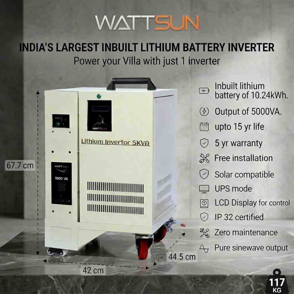 5KVA UPS, 5KVA Inverter, Lithium Inverter, Home UPS, Pure Sine Wave Inverter, Portable UPS, and Solar Compatible Inverter