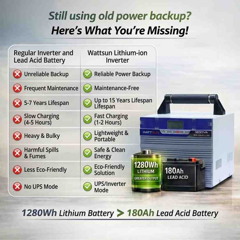 1200VA Lithium Inverter with Inbuilt 1280Wh battery - 5 year warranty